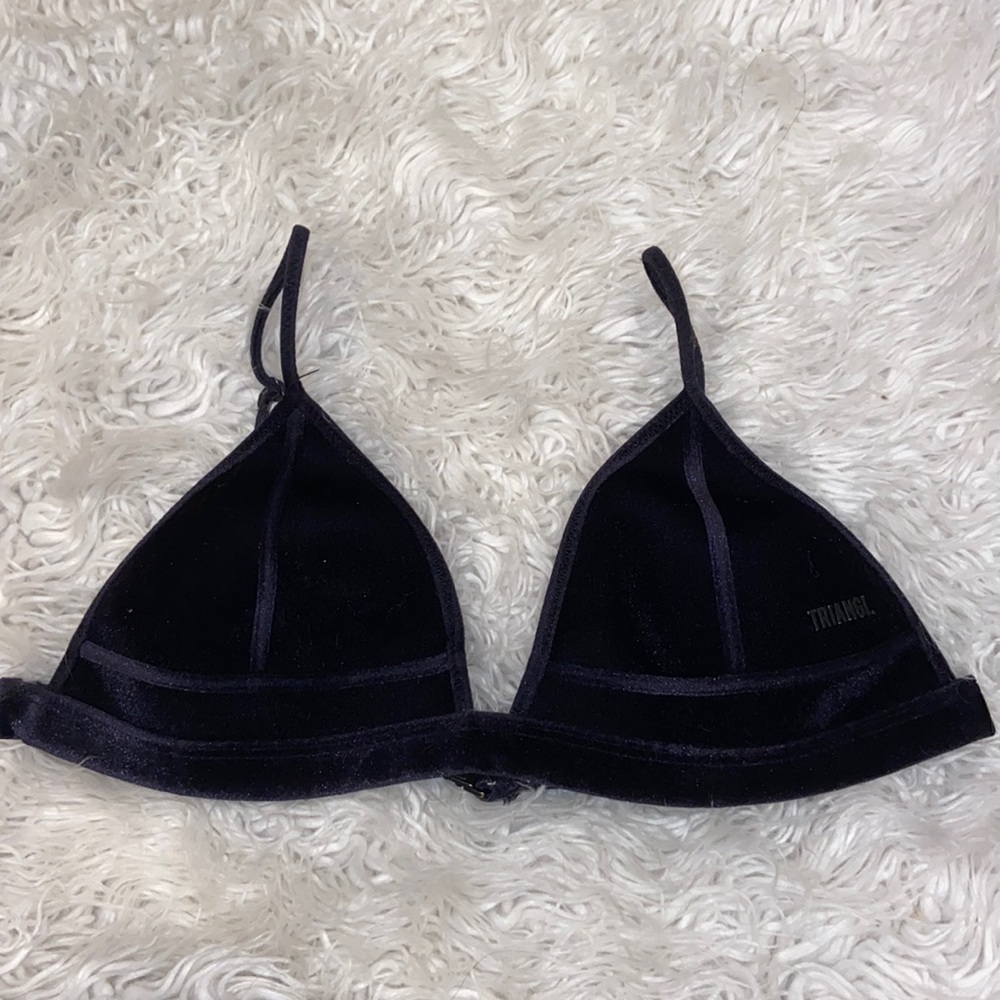 Triangl Velvet Bikini Top
